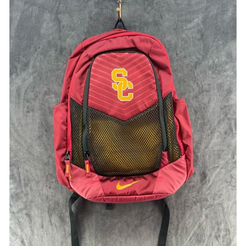 Nike Max Air USC Trojans Backpack Red Gold Black School Laptop Sports Bag